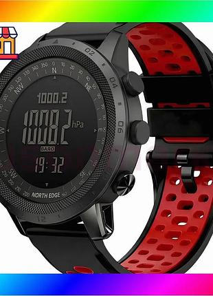 Bs часы мужские водостойкие best mix тактические north edge desert flex red 5bar с компасом (2 ремешка bas77/n