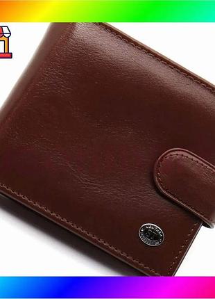 Bs чоловіче портмоне з best mix натуральної шкіри з фіксацією st leather st103 коричневий bas77/n