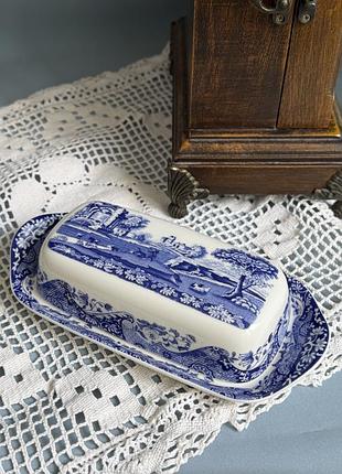 Маслянка з кришкою spode blue italian