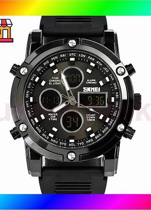 Bs годинник чоловічий тактичні best mix skmei molot sport black (2 ремінці) bas77/n