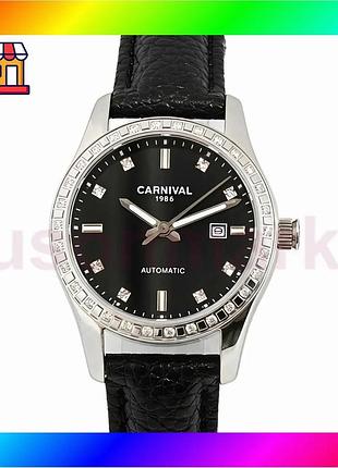 Bs часы женские механические best mix carnival luiza black leather (2 ремешка) bas77/n