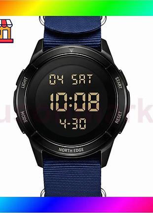 Bs годинник чоловічий водостійкий best mix тактичний north edge terrax special blue з компасом (2 ремі bas77/n