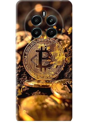 Чехол силиконовый на телефон realme 12+ золотая лихорадка биткойна "6089u-3650-58250"