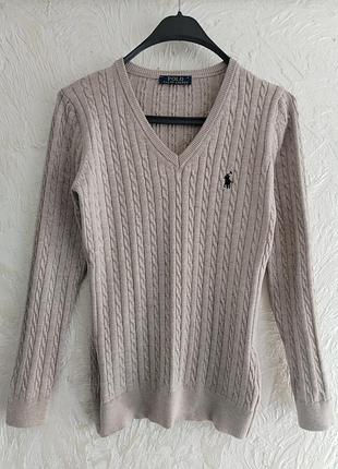 Базовий бавовняний пуловер в кози від polo ralph lauren