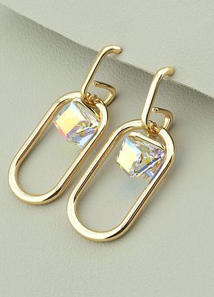 109636 сережки 'xuping' swarovski (позолота 18к)