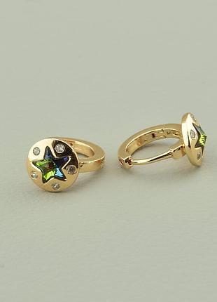 109403 серьги 'xuping' swarovski (позолота 18к)