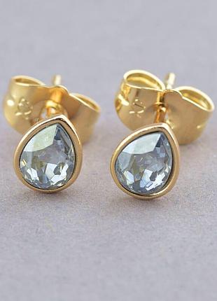 102582 сережки 'xuping' swarovski (позолота 18к)