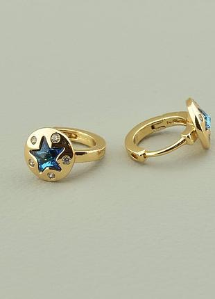 109399 сережки 'xuping' swarovski (позолота 18к)
