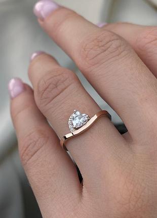 Серебряная женская кольца с золотыми пластинами 375 проба