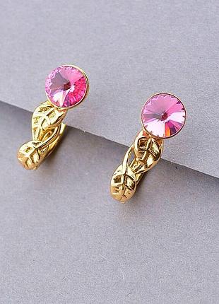 100029 серьги 'xuping' swarovski (позолота 18к)