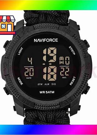 Bs часы мужские водостойкие best mix тактические naviforce europe black paracord (2 ремешка) черный bas77/n