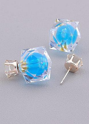 048423 серьги "матрешки" сrystal
