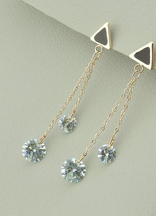 057120 сережки 'fashion' сrystal (позолота 18к)