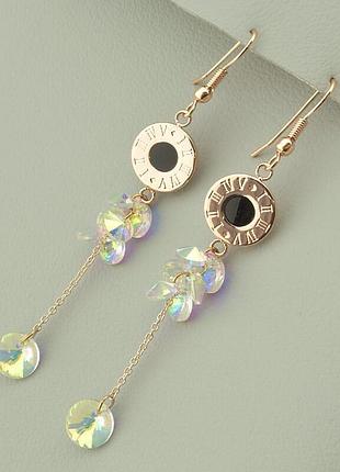 057124 серьги 'fashion' сrystal (позолота 18к)