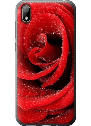 Чехол 2d пластиковый на телефон huawei y5 2019 красная роза "529t-1695-58250"