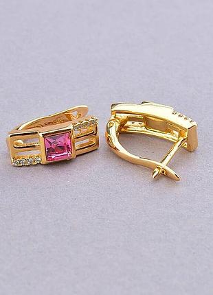 101732 серьги 'xuping' swarovski (позолота 18к)