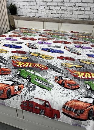 Плед велсофт детский 150х200 тачки hot wheels хотвилс