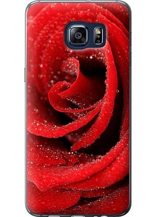 Чехол силиконовый на телефон samsung galaxy s6 edge plus g928 красная роза "529u-189-58250"