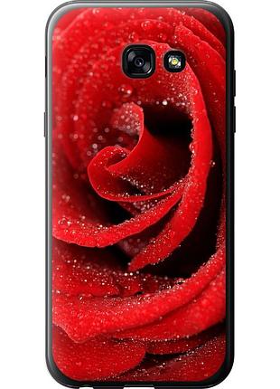 Чехол 2d пластиковый на телефон samsung galaxy a5 (2017) красная роза "529t-444-58250"