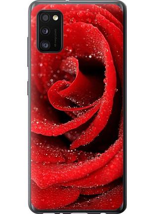 Чехол 2d пластиковый на телефон samsung galaxy a41 a415f красная роза "529t-1886-58250"