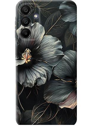 Чохол силіконовий на телефон samsung galaxy a15 чорні квіти "6031u-3357-58250"