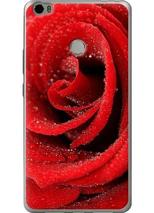 Чехол силиконовый на телефон xiaomi mi max красная роза "529u-275-58250"