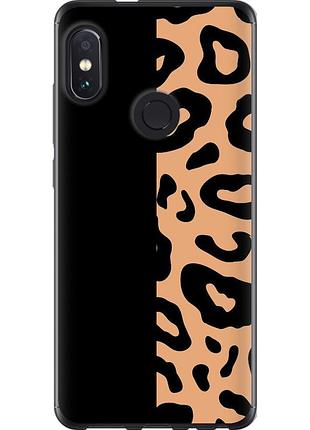 Чехол 2d пластиковый на телефон xiaomi redmi note 5 pro пятна леопарда "4269t-1353-58250"