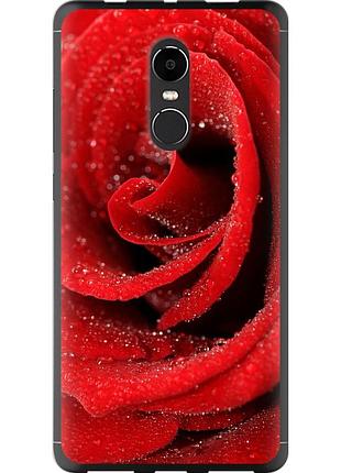 Чехол силиконовый на телефон xiaomi redmi note 4x красная роза "529u-951-58250"