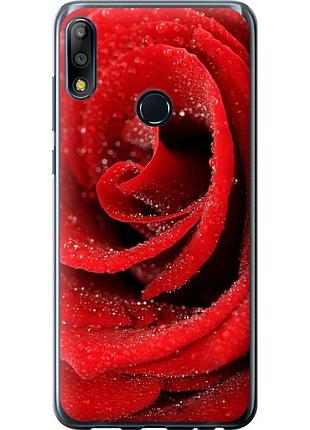 Чехол силиконовый на телефон asus zenfone max pro m2 zb631kl красная роза "529u-1641-58250"