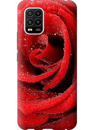 Чехол силиконовый на телефон xiaomi mi 10 lite красная роза "529u-1924-58250"