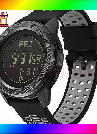Bs часы мужские водостойкие best mix тактические north edge nexus flex grey с компасом (2 ремешка) bas77/n