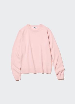 Жіночий кашеміровий светр uniqlo рожевий l, m