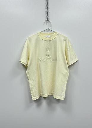 Вінтажна футболка yves saint laurent boutique embroidered logo vintage t-shirt yellow