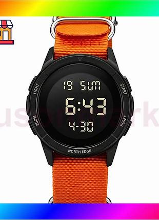 Bs годинник чоловічий водостійкий best mix тактичний north edge terrax special orange з компасом (2 ре bas77/n