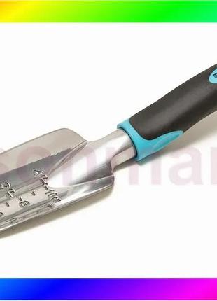 Bs совок садовий mastertool best mix алюмінієвий звужений 300×55 мм з двокомпонентною ручкою 14-6161 bas77/n