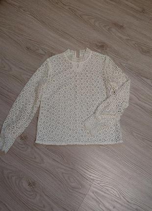 Блуза жіноча h&m мереживна