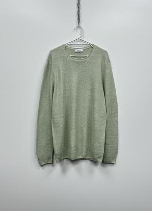 Шикарний светр джемпер gran sasso 1952 italy linen/cotton knitted sweater jumper light green made in italy