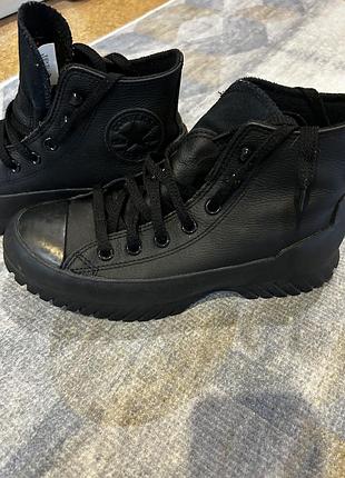 Ботинки converse на ,черевики шкіра натуральна