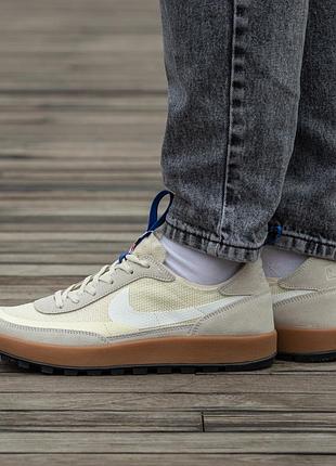 Мужские кроссовки nike craft general purpose shoe tom sachs field light cream