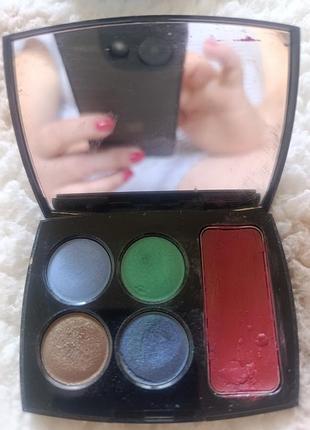Набір декоративної косметики lancome: палетка тіней та блиск для губ