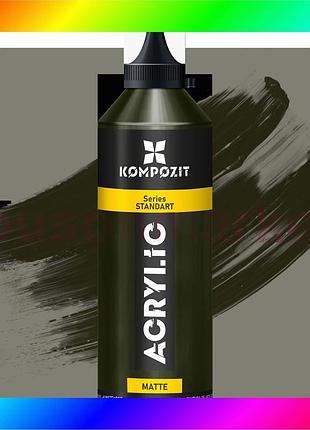 Bs фарба акрилова standart best mix kompozit 500 мл, 73 виридонова зелена bas77/n