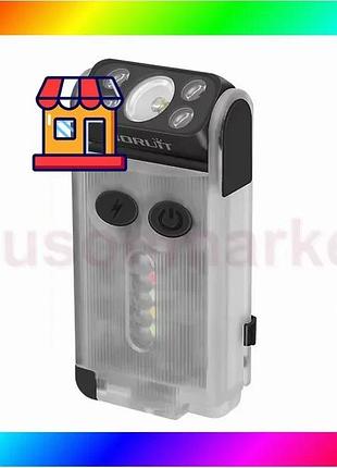 Bs фонарик брелок наключный best mix boruit v30 uv edc 900лм прозрачный bas77/n