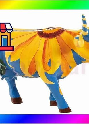 Bs статуэтка корова cow best mix parade udderly sunflowers коллекционная (size м) полирезин bas77/n