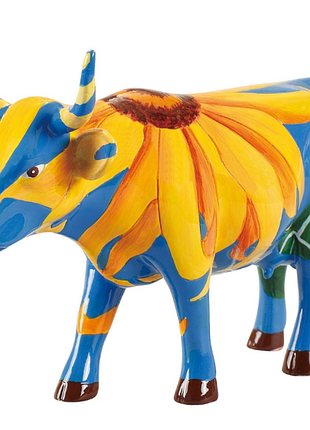 Bs статуетка корова cow best mix parade udderly sunflowers колекційна (size м) полірезин bas77/n