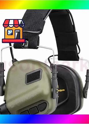 Bs тактические активные наушники best mix earmor м31 оливковый bas77/n