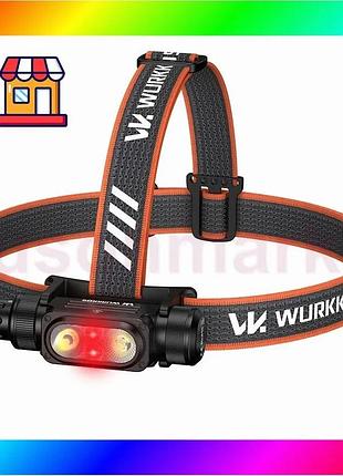 Bs налобний ліхтар wurkkos best mix hd17 sst40 2500 лм 220 м magnet edc usb-c акб 3000 mah (червоне св bas77/n