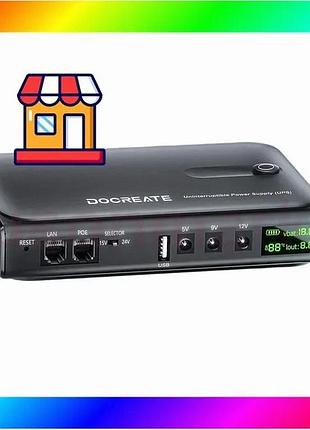 Bs повербанк для роутеров best mix doocreate dc1036l-36w (4x18650) 5v 9v 12v usb poe (15/24v) + lcd 12 bas77/n