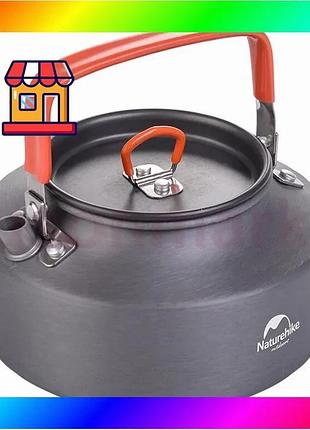 Bs туристический чайник naturehike best mix nh17c020-h из алюминия 1.45л (серый) bas77/n