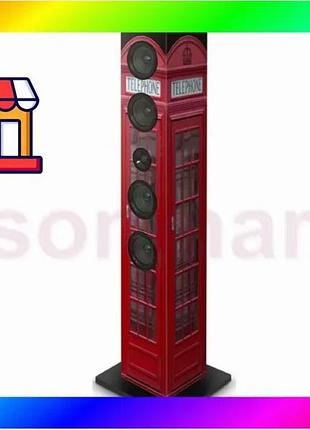Bs мультимедійна bluetooth колонка best mix telephone box 40 вт fm-радіо та пульт дк (червоний) bas77/n