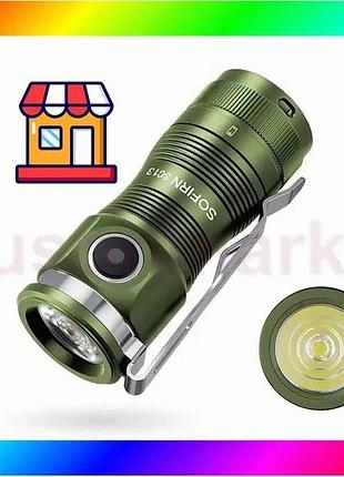 Bs ліхтар ручний sofirn best mix sc13 luminus sst40 6500k 1300 лм 217 м type-c акб 1100mah зелений bas77/n